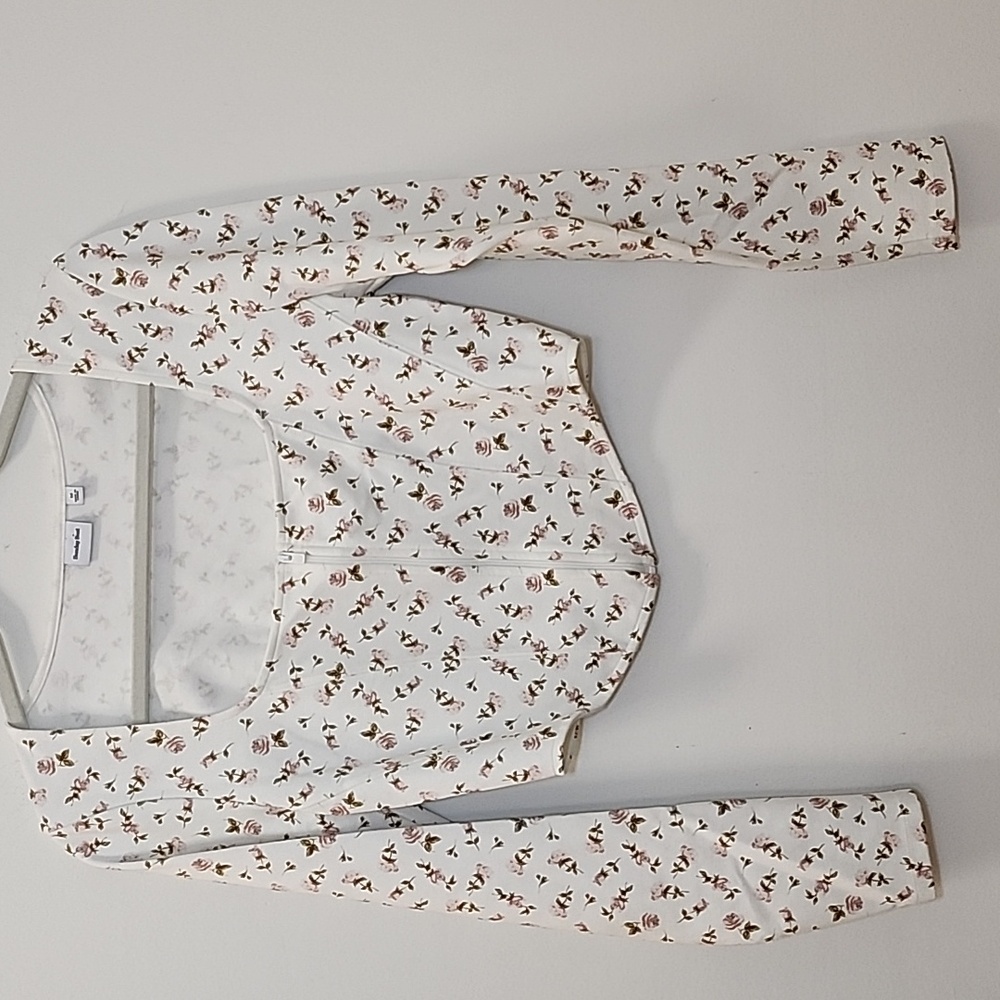 Aritzia Sunday Best Maverick Bustier Top White Floral Size Meduim - Picture 5 of 16